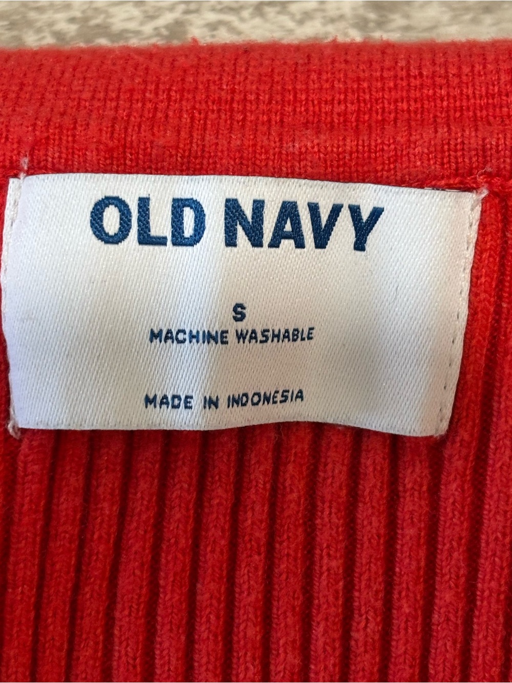 Old Navy Bright Red Ribbed Collared Tank - Picture 4 of 4